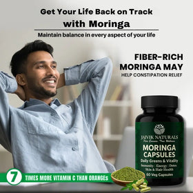 Moringa Capsules for Immunity Boost, Energy & Detox โ Jaivik Naturals | 60 Vegetarian Herbal Supplements